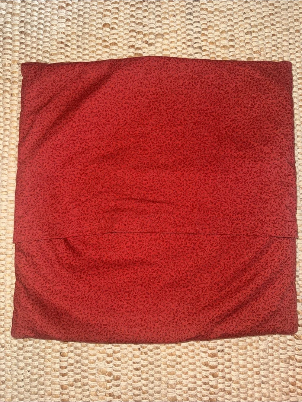 Starburst Patchwork Quilted pillow - Blue, Burgundy, Cream